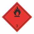 Знак перевозки опасных грузов «Класс 3. Легковоспламеняющиеся жидкости» (пленка ламинир., 250х250 мм)